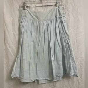 Banana Republic, Light Blue, Button-Detail Midi Skirt